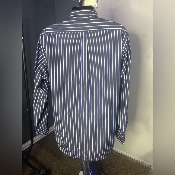 Ralph Lauren Polo long sleeve button up blue and white striped shirt size M - Picture 2 of 6